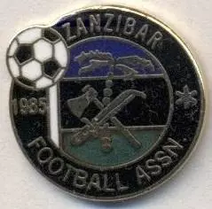 Занзібар, федерація футболу, №1, ЕМАЛЬ / Zanzibar football federation pin badge