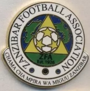 Занзібар, федерація футболу, №5, ЕМАЛЬ / Zanzibar football federation pin badge