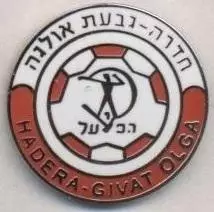 футбол.клуб Хапоель Хадера (Ізраїль)2 ЕМАЛЬ / Hapoel Hadera, Israel football pin