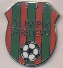 футбол.клуб Олімпік Сараєво (Боснія)1 ЕМАЛЬ/Olimpik Sarajevo,Bosnia football pin