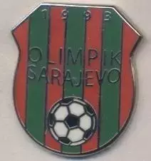 футбол.клуб Олімпік Сараєво (Боснія)1 ЕМАЛЬ/Olimpik Sarajevo,Bosnia football pin
