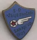 футбол.клуб Желєзнічар (Боснія1 ЕМАЛЬ/Zeljeznicar Sarajevo,Bosnia football badge