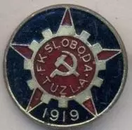 футбол.клуб Слобода Тузла (Боснія) важмет / Sloboda Tuzla, Bosnia football badge