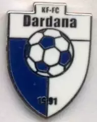футбол.клуб Дардана (Косово ЕМАЛЬ/KF-FC Dardana,Kosovo football enamel pin badge