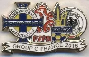 Чемпт Євро-2016,група Україна. ЕМАЛЬ/Euro-2016 N.Irel.Poland Ukraine Germany pin