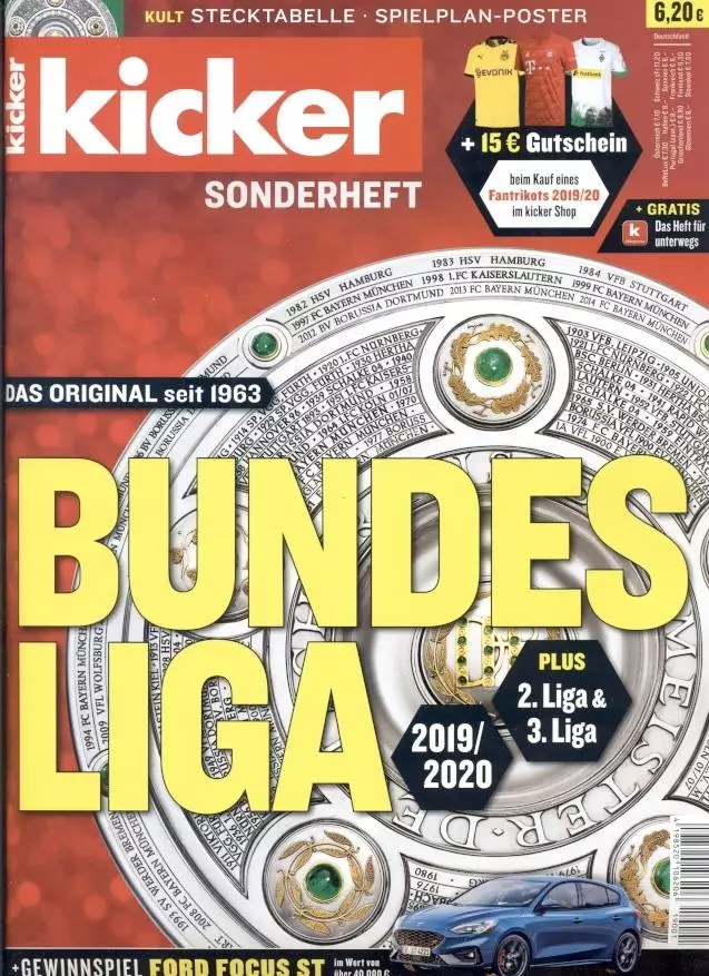 Футбол,Німеччина, чемп-т 2019-20, спецвидання Кікер/Kicker Sonderheft Bundesliga