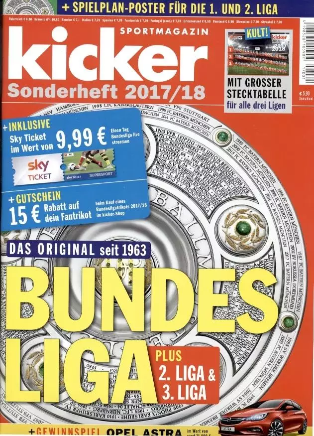 Футбол,Німеччина, чемп-т 2017-18, спецвидання Кікер/Kicker Sonderheft Bundesliga