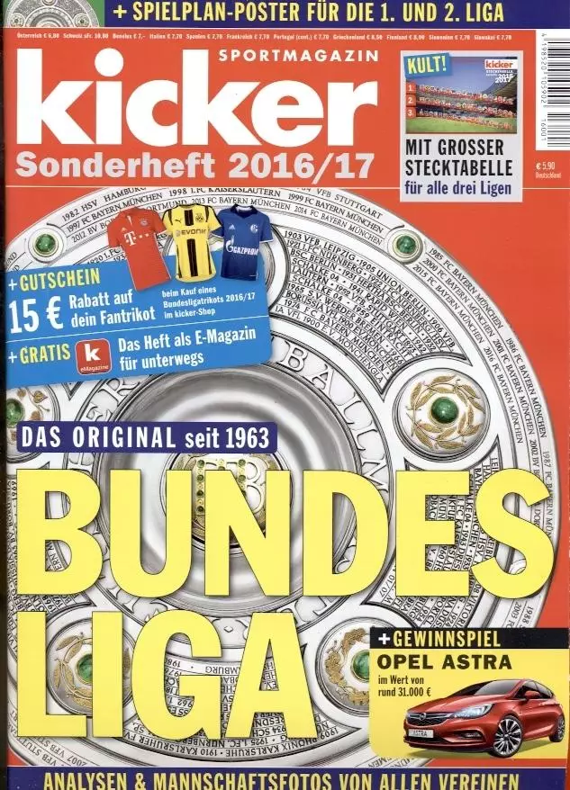 Футбол,Німеччина, чемп-т 2016-17, спецвидання Кікер/Kicker Sonderheft Bundesliga