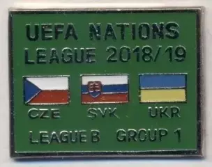 Ліга Націй 2018,група Україна важмет / UEFA Nations League group Cze-Svk-Ukr pin