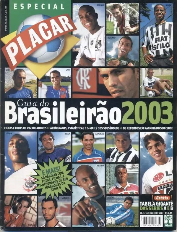 Бразилія, чемпіонат 2003a спецвидання Плакар/Placar Brazil football season guide