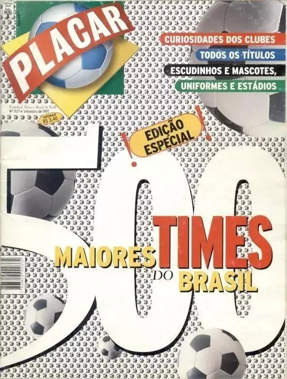 Бразилія, футбол.клуби-500 спецвид.Плакар /Placar-500 best Brazil football clubs
