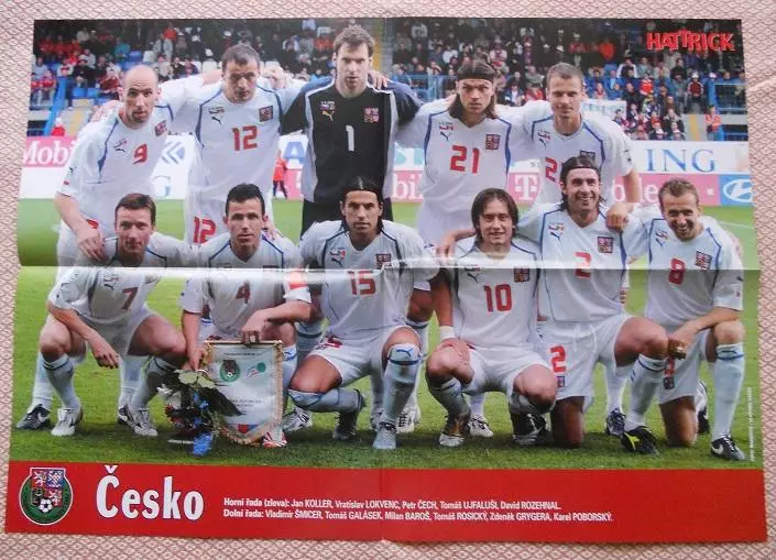 постер А2 футбол Френк Лемпард/зб.Чехія 2004 /Lampard/Czech national team poster 1