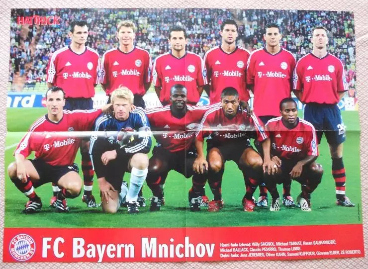 постер А2 футбол Баварія (Німеччина) 2003/FC Bayern,Germany football team poster