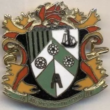 футбол.клуб Аберіствіт (Уельс)2 ЕМАЛЬ / Aberystwyth Town FC,Wales football badge