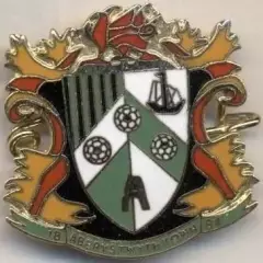 футбол.клуб Аберіствіт (Уельс)2 ЕМАЛЬ / Aberystwyth Town FC,Wales football badge