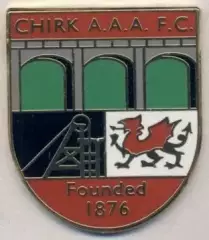 футбол.клуб Черк=Чьорк (Уельс ЕМАЛЬ/Chirk AAA FC,Wales football enamel pin badge