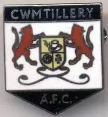 футбол.клуб Кумтіллєрі (Уельс) ЕМАЛЬ /Cwmtillery AFC,Wales football enamel badge