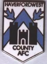 футбол.клуб Хаверфордвест (Уельс)2 ЕМАЛЬ/Haverfordwest Co.AFC,Wales football pin