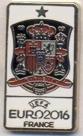 Іспанія, федерація футболу,Євро-16 №2 ЕМАЛЬ /Spain football federation pin badge