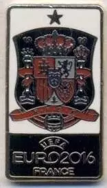 Іспанія, федерація футболу,Євро-16 №3 ЕМАЛЬ /Spain football federation pin badge