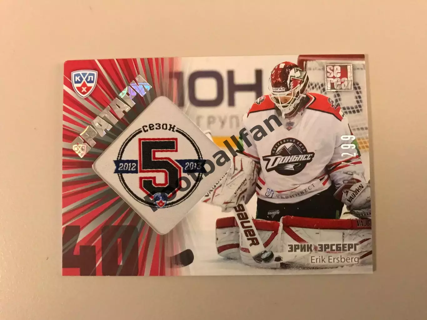 Вратари . Сезон 2012 - 2013 . Эрик Эрсберг Швеция ( Донбасс Донецк )