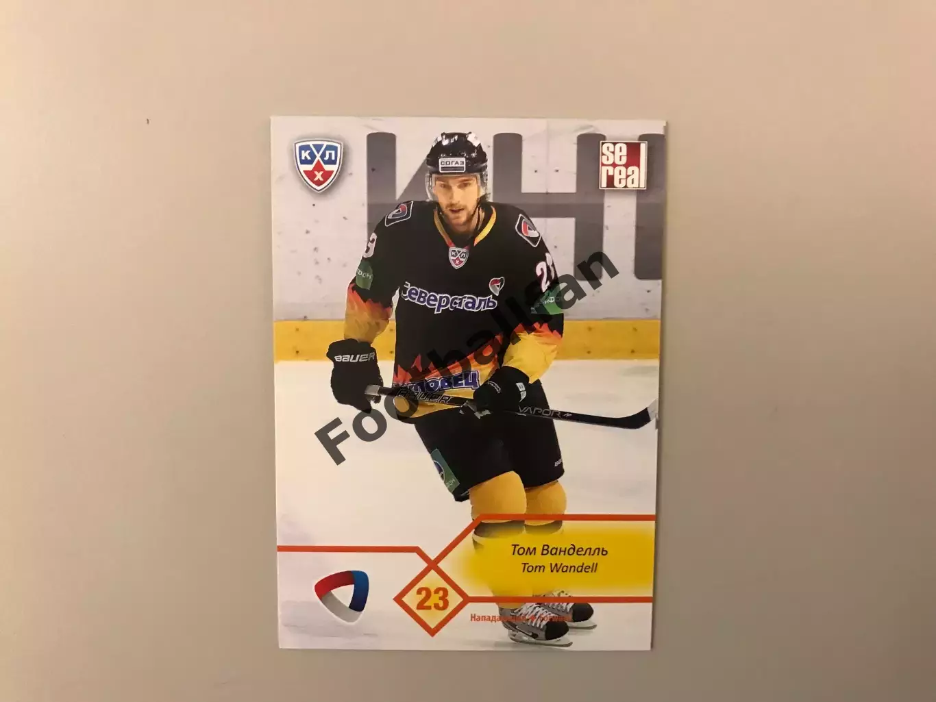 КХЛ . Сезон 2012 - 2013. Том Ванделль Швеция ( Северсталь Череповец )