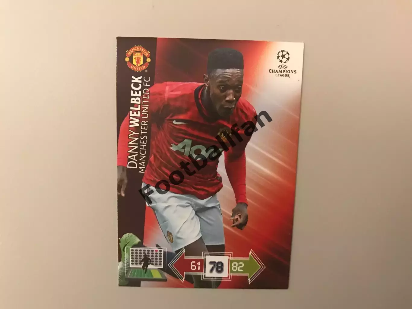 Лига Чемпионов 2012 - 2013 . Данни Уилбэк Франция ( Манчестер Юнайтед Англия )