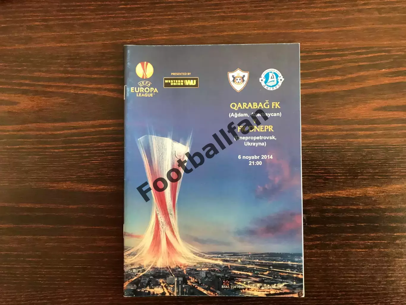 Карабах Агдам , Азербайджан - Днепр Днепропетровск , Украина 06.11.2014