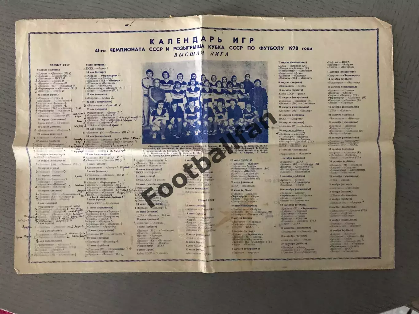 Черноморец Одесса . 1978 год