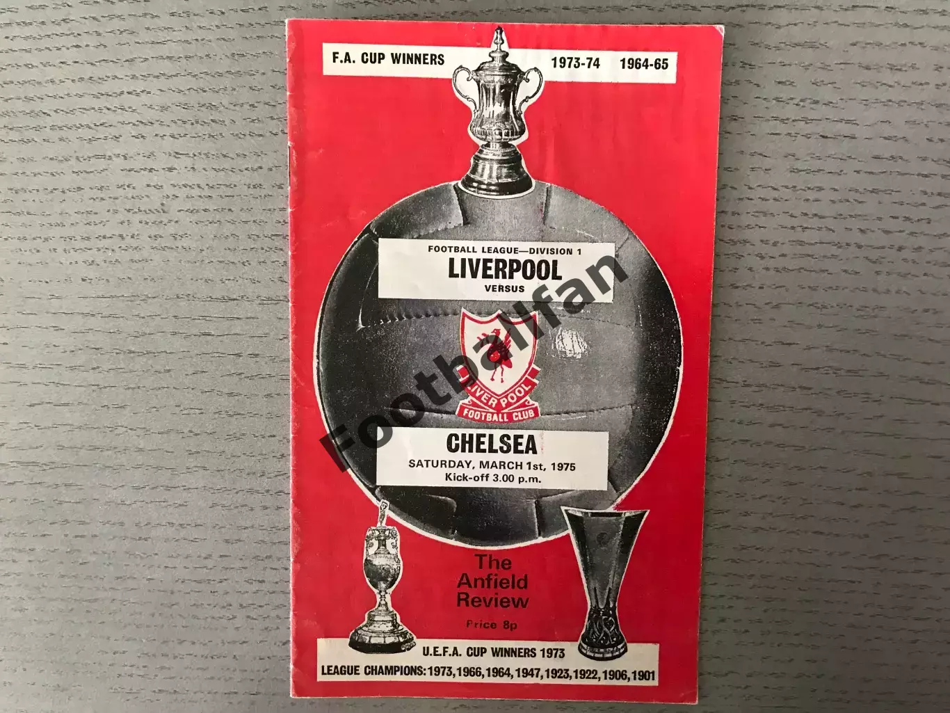 Ливерпуль - Челси Лондон 01.03.1975 первенство Англии