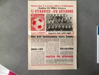 Витковице Острава , ЧССР ( Чехословакия ) - Гетеборг Швеция 07.06.1984