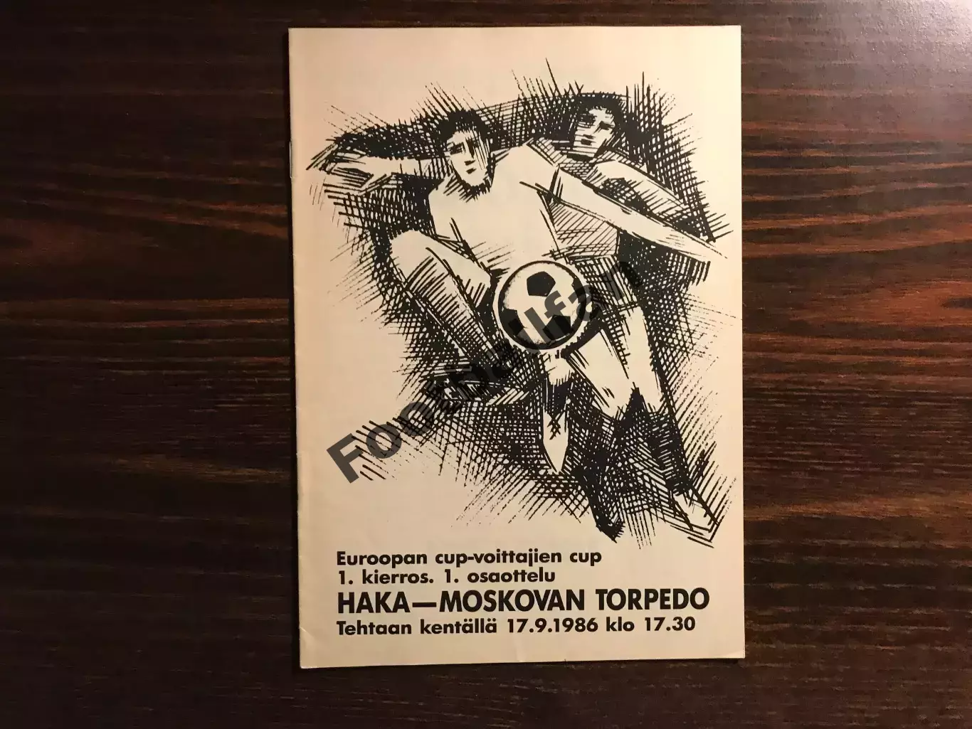 Хака Валкеакоски , Финляндия - Торпедо Москва , СССР 17.09.1986 ОРИГИНАЛ