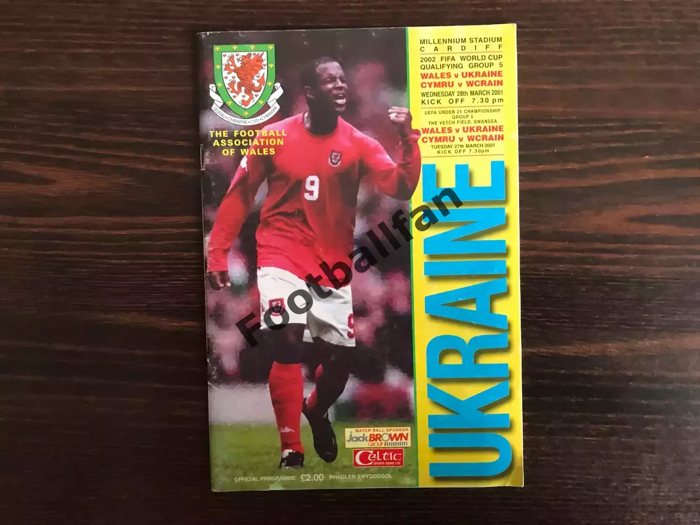 Уэльс - Украина 27.03.2001