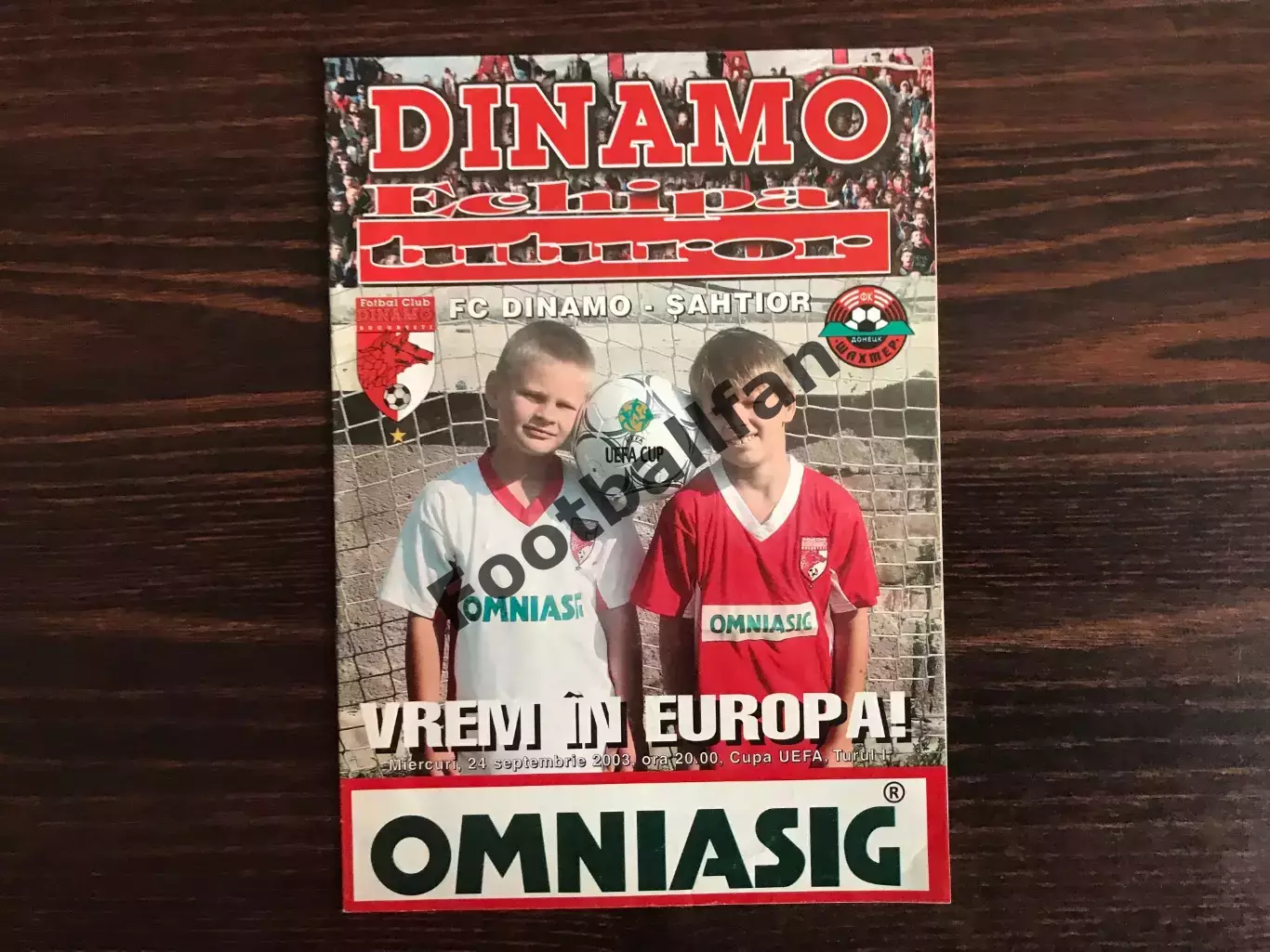 Динамо Бухарест , Румыния - Шахтер Донецк , Украина 24.09.2003.
