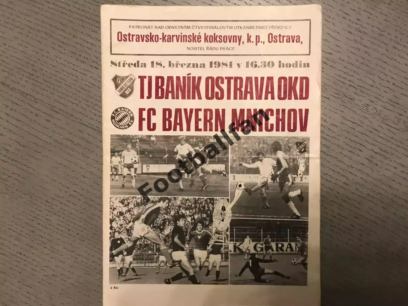 Баник Острава , ЧССР ( Чехословакия ) - Бавария Мюнхен , ФРГ ( Германия ) 1981