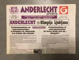 Андерлехт Брюссель , Бельгия - Олимпия Любляна , Словения 16.09.1999