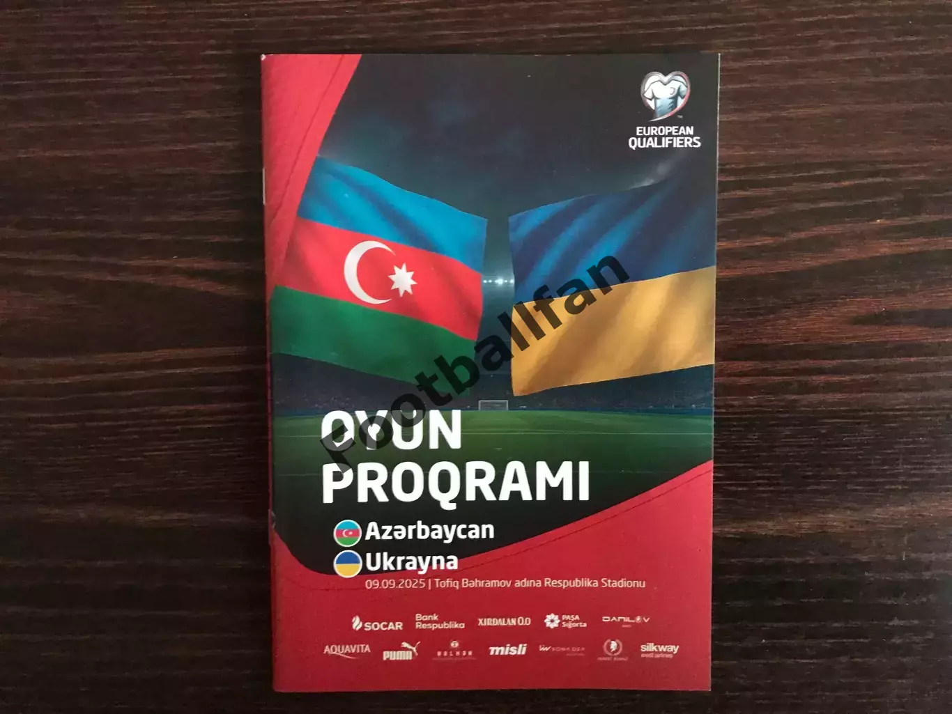 Азербайджан - Украина 09.09.2025 ОРИГИНАЛ . ОФИЦИАЛЬНАЯ программа . 56 стр.