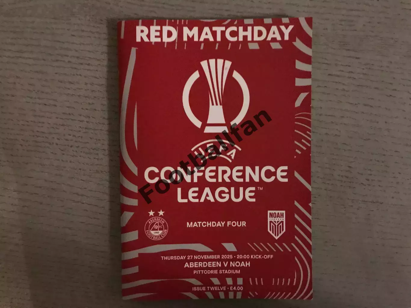 Абердин Шотландия - Ноа Ереван , Армения 27.11.2025