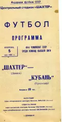 Шахтер Донецк - Кубань Краснолар 05.05.1981