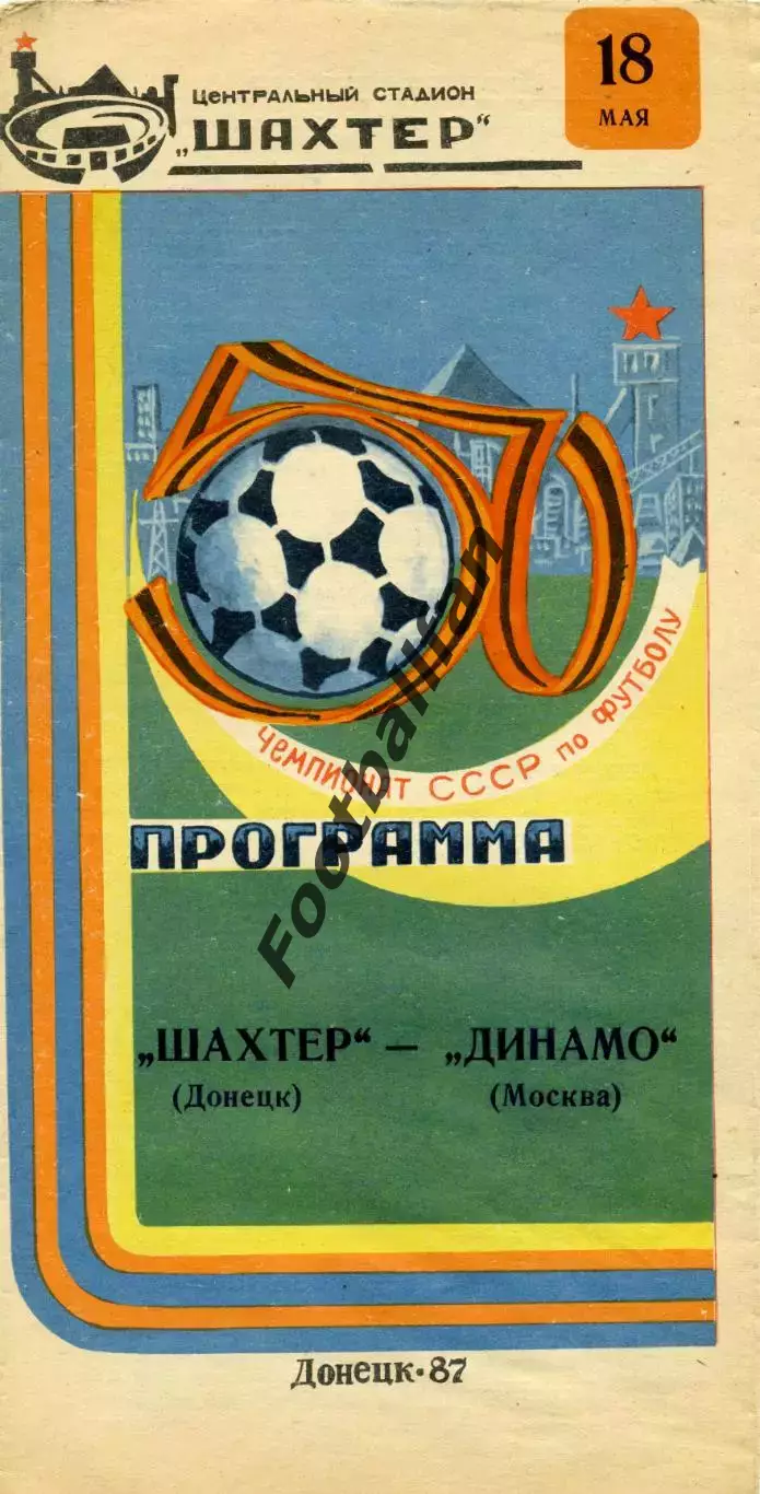 Шахтер Донецк - Динамо Москва 18.05.1987