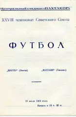 Пахтакор Ташкент - Шахтер Донецк 19.07.1966