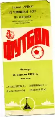 Атлантика Севастополь - Кривбасс Кривой Рог 26.04.1979