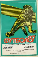 Новатор Жданов - Таврия Симферополь 11.08.1987