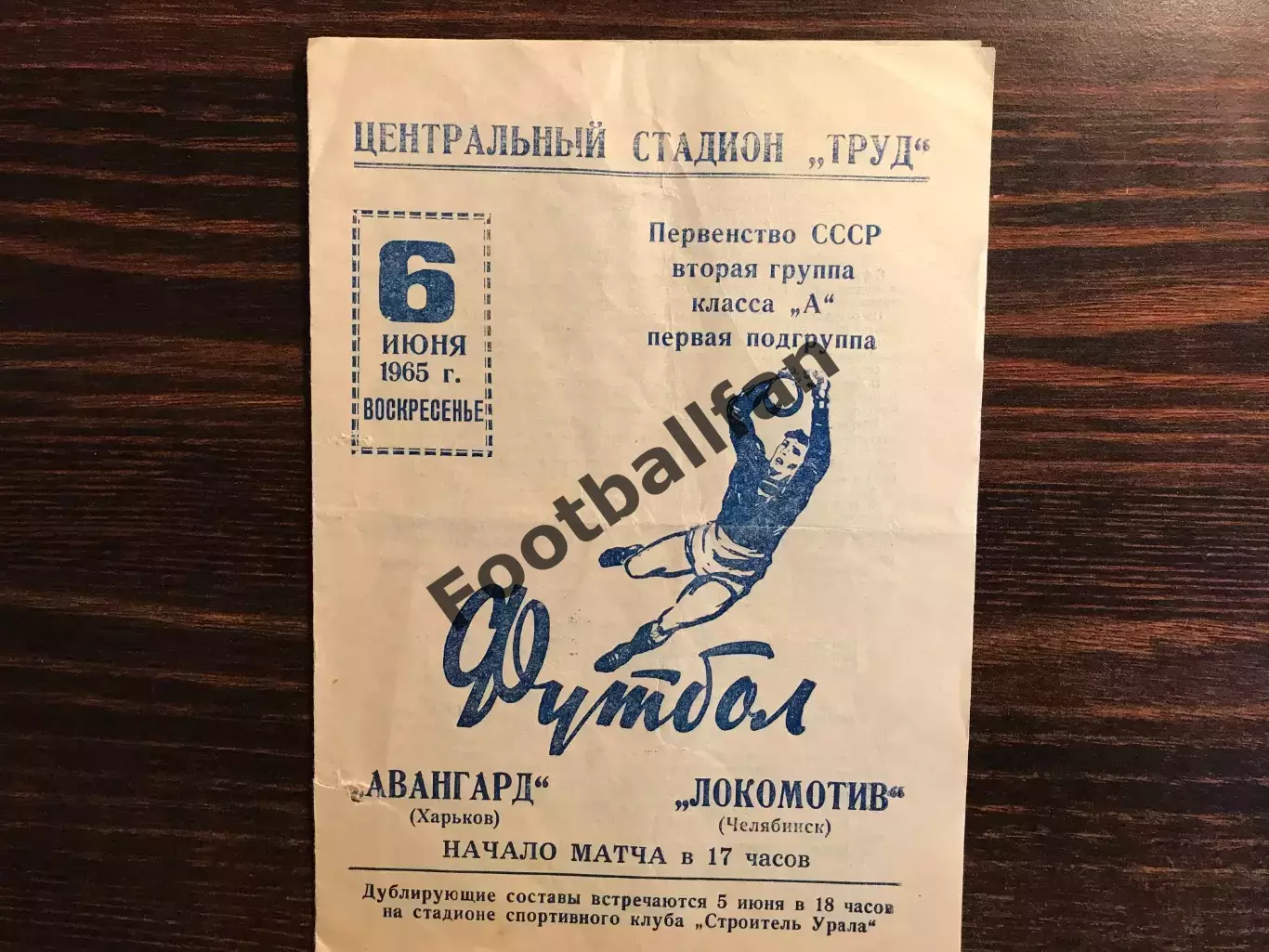 Локомотив Челябинск - Авангард Харьков 06.06.1965