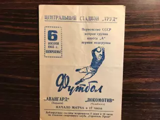 Локомотив Челябинск - Авангард Харьков 06.06.1965