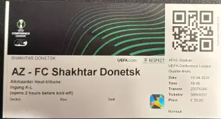 АЗ Алкмаар , Нидерланды - Шахтер Донецк , Украина 16.04.2026