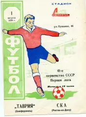 Таврия Симферополь - СКА Ростов 01.08.1978
