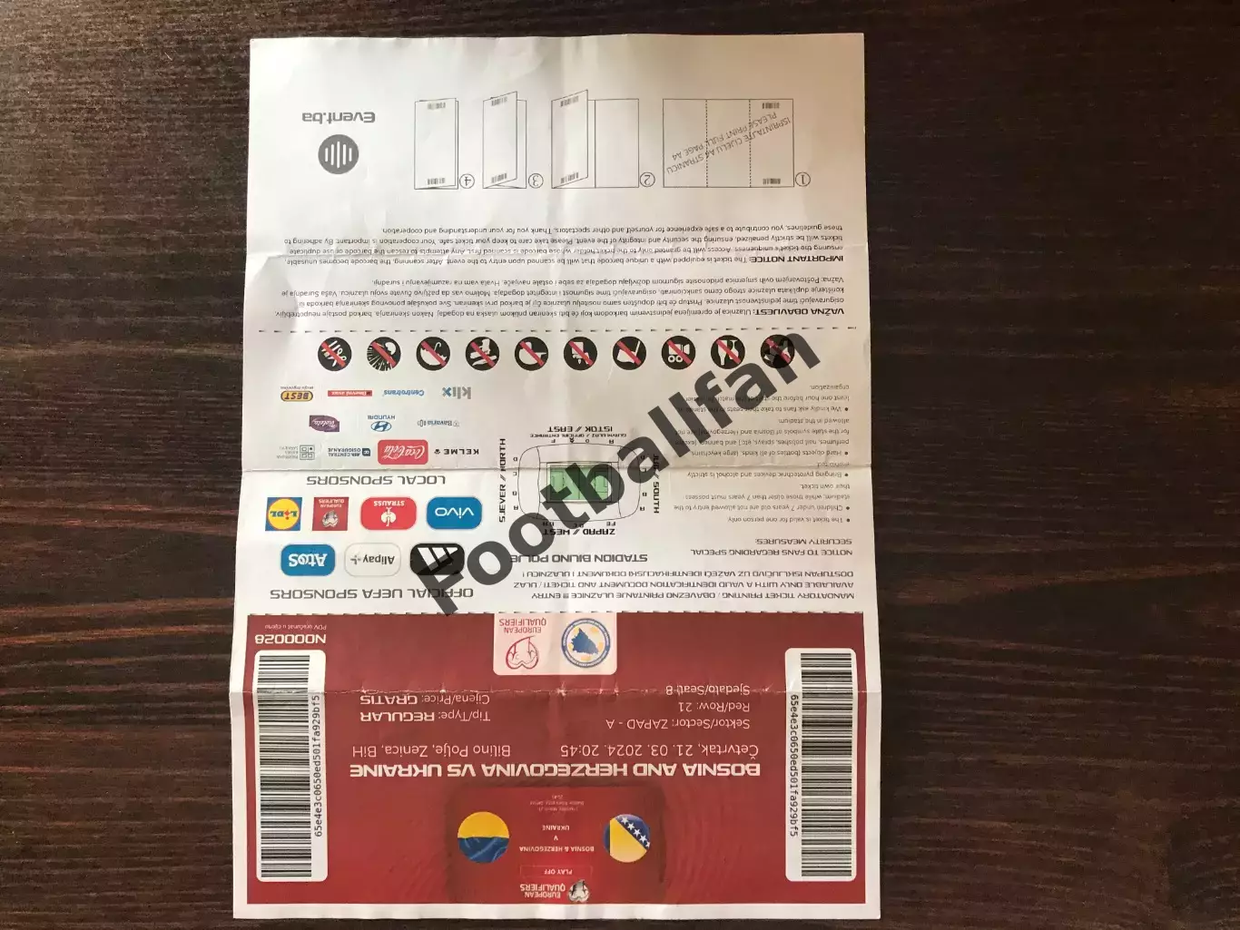 Босния и Герцеговина - Украина 21.03.2024