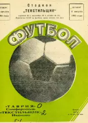 Текстильщик Иваново - Таврия Симферополь 11.08.1983