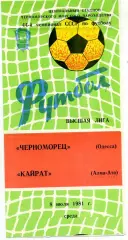 Черноморец Одесса - Кайрат Алма Ата 08.07.1981